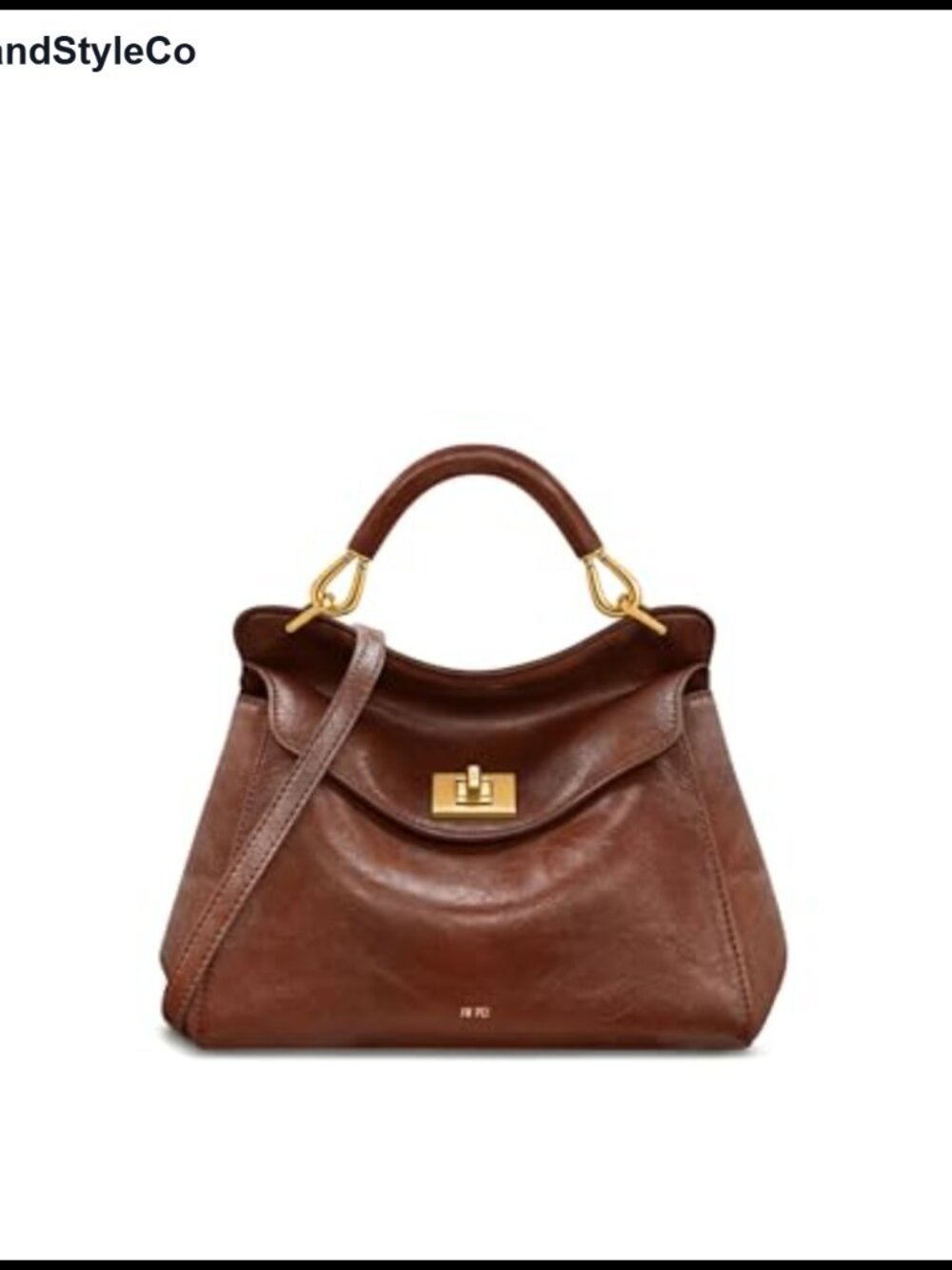 Vegan Leather Satchel Top-Handle Handbag with Detachable Crossbody Strap